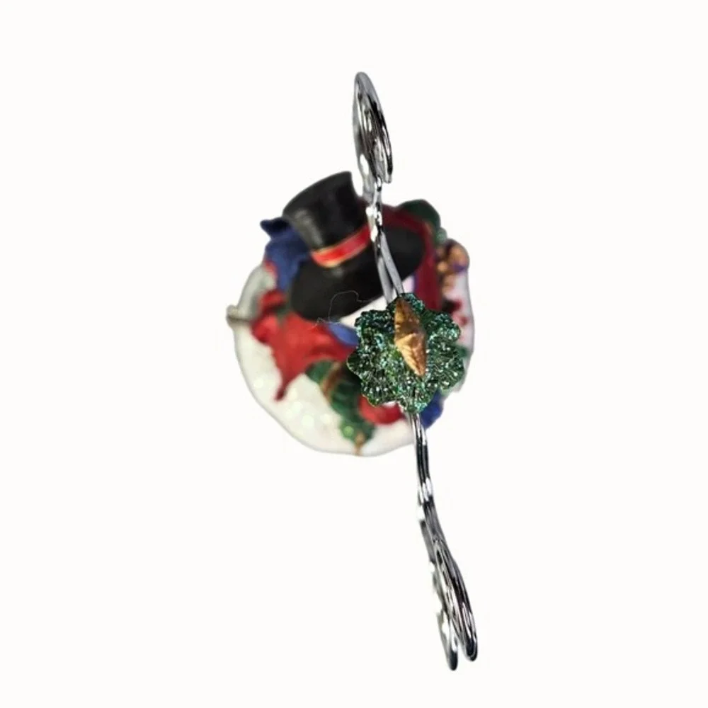 San Francisco Music Box Snowman Christmas Card Photo Holder Figurine Music Video